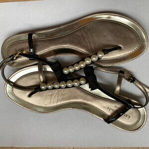 Kate Spade satin and pearl dressy sandals size 10